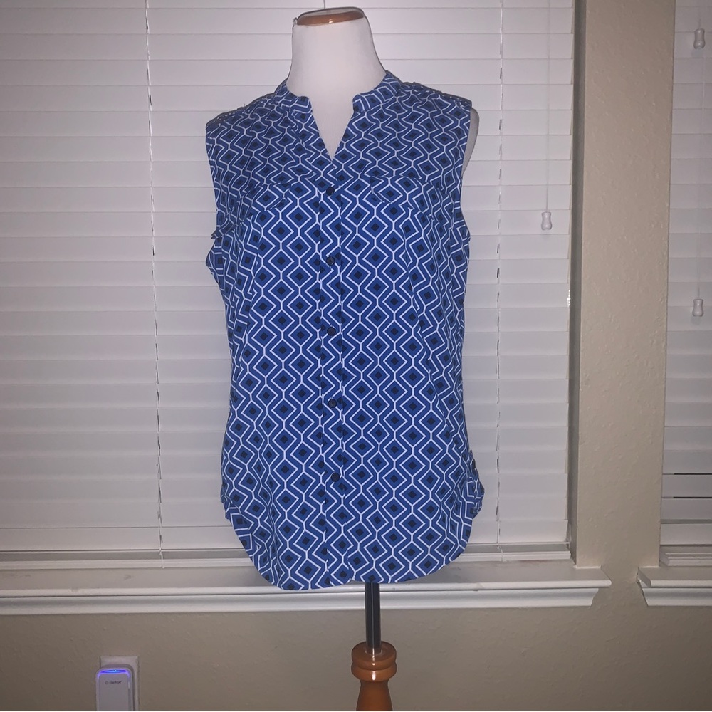 Notations Sleeveless Patterned Blouse - image 2
